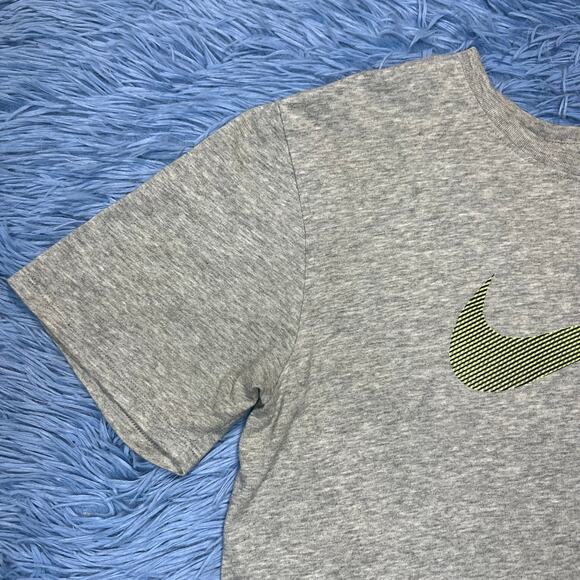 Nike Dri Fit Logo Shirt Size Medium Mens Athletic Neon Green Gray - Picture 4 of 11